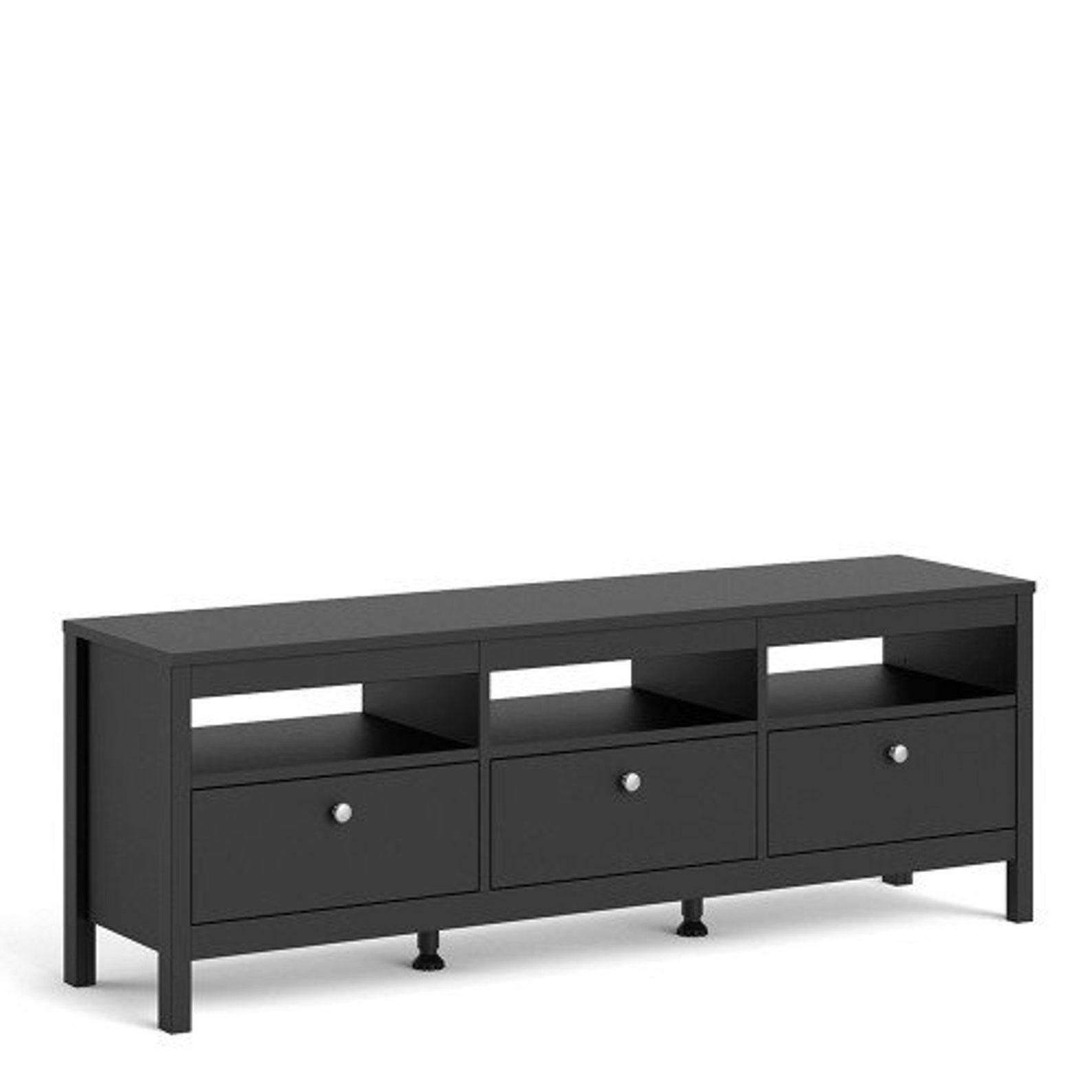 Matt Black and White TV Stand / Wooden TV Unit / Modern TV Etsy