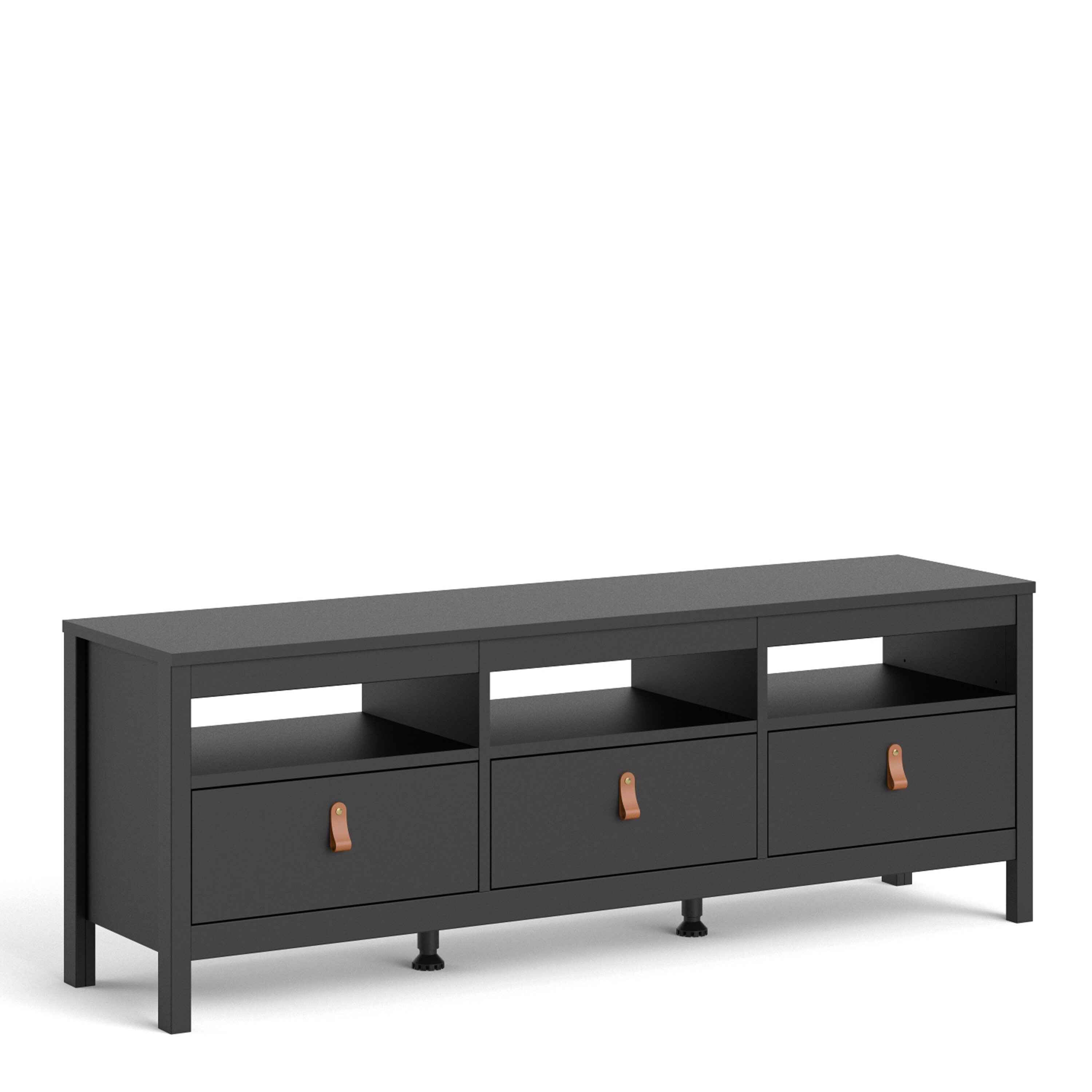 Matt Black TV Stand / Wooden TV Unit / Modern TV Console / Etsy UK
