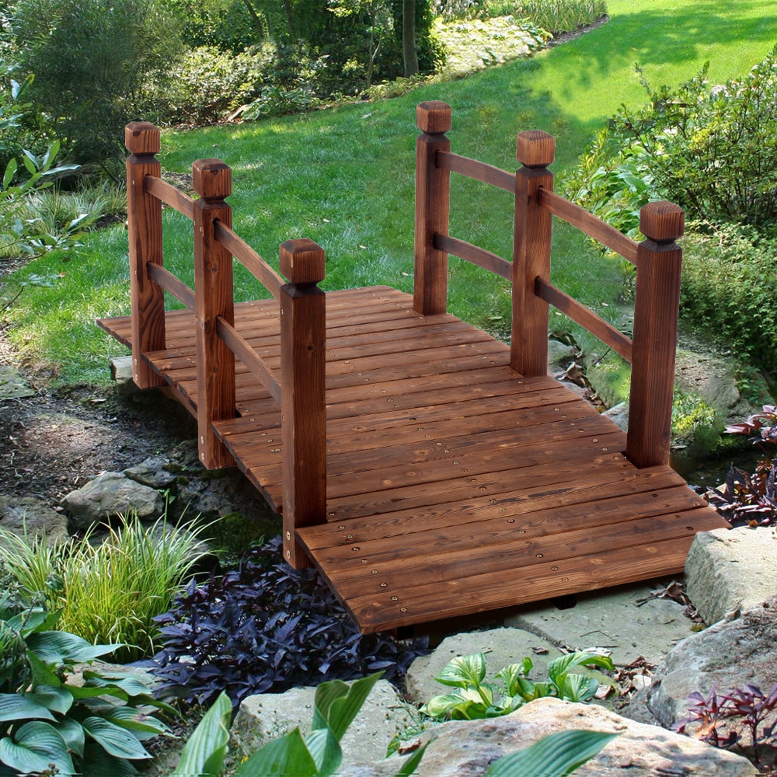Small Wooden Bridge / Japanese Zen Garden Décor / Outdoor Etsy