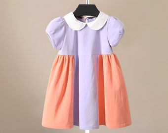 Robe en coton fille, robe en coton pour tout-petits, robe en coton bébé fille, robe en coton biologique