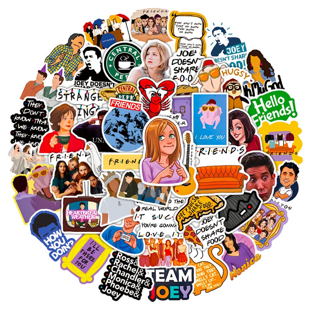Friends Sticker Bundle, Friends TV Show, Waterproof Stickers, Central Perk  Sticker, Laptop Sticker 
