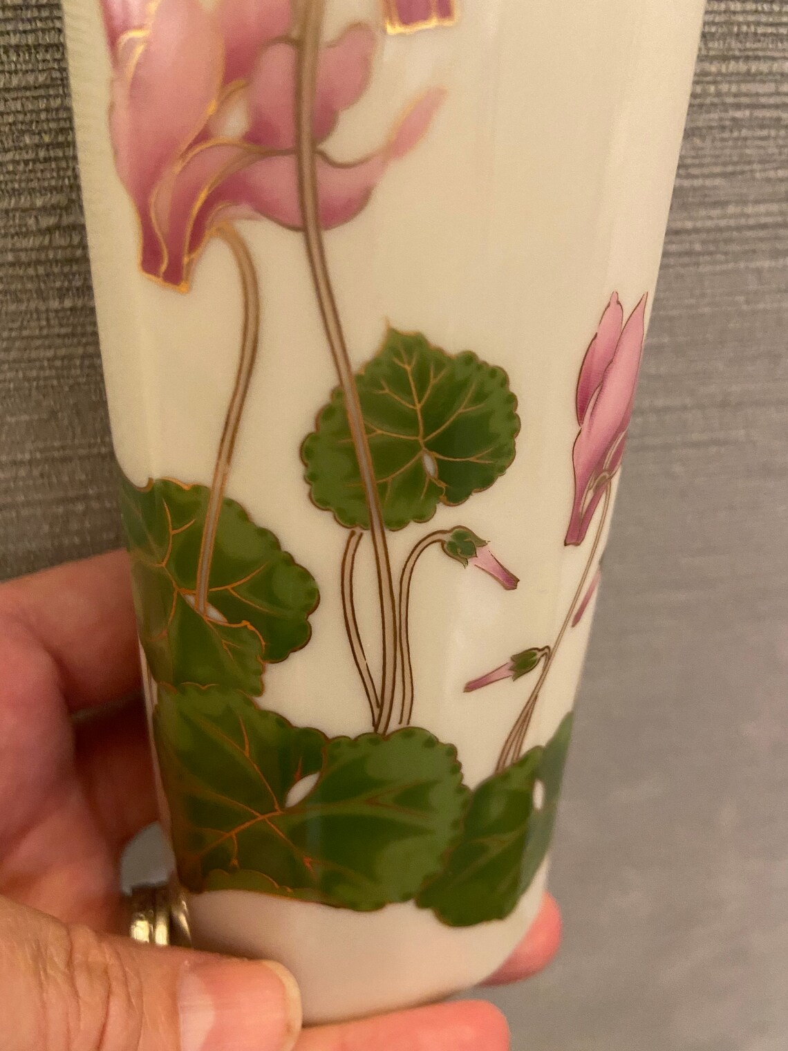 Otagiri Cyclamen Japanese vase Vintage Etsy