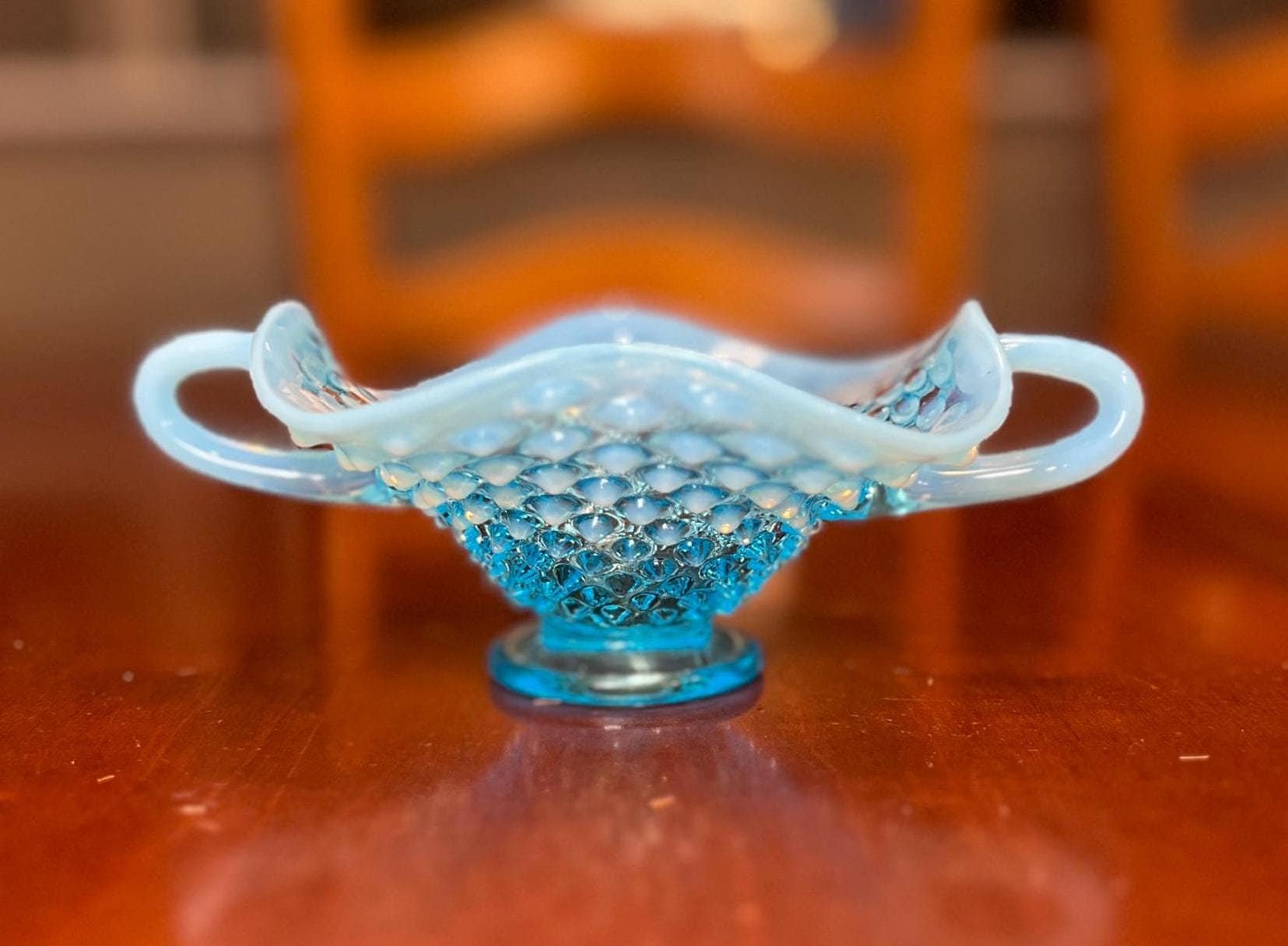Fenton Blue Candy Dish S - Etsy