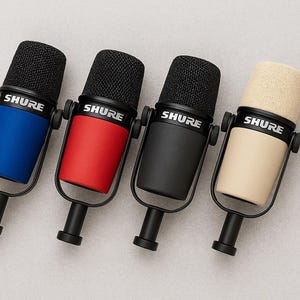 Microphone Flag for Shure MV7, MV7X, and MV7+ | 4 Sided Blank