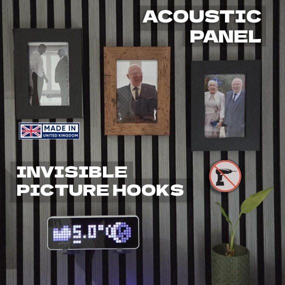 Acoustic wall Panel picture or painting hook | Twist lock with screw