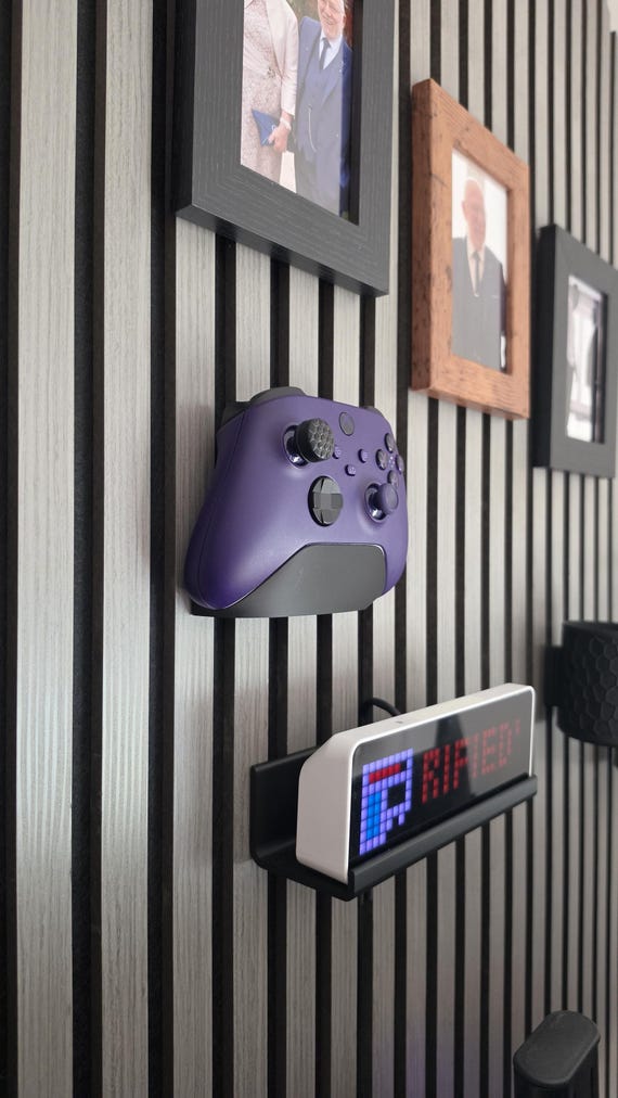 Acoustic wall Panel controller mount compatible with Xbox Playstation 4 and 5