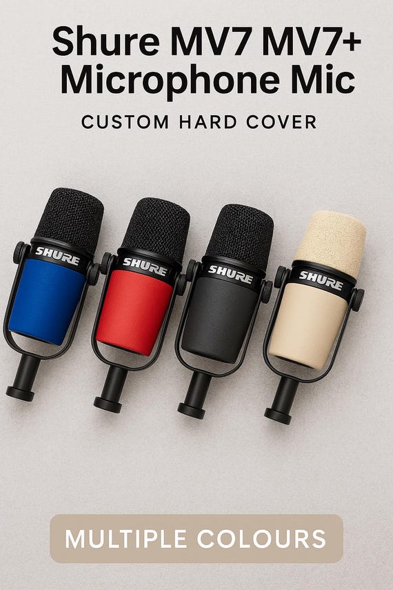 MV7 MV7+ Compatible Custom Microphone Body Cover | 3D Printed PLA Hard Wrap Decal