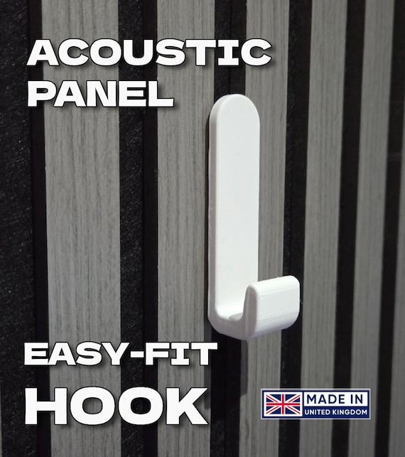 Acoustic Wall Panel Coat Hook - No-drill design by 3DandFUN