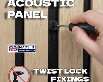 Twist lock fixings for acoustic decorative wall panels multi-pack Black 13mm by 3DandFUN