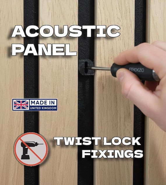 Twist lock fixings for acoustic decorative wall panels multi-pack Black 13mm by 3DandFUN