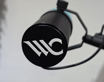 Shure SM7B SM7DB compatible Microphone Base Cover | 3D Printed Logo Brand switch plate