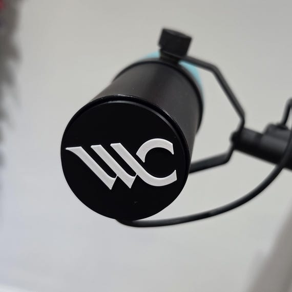 Shure SM7B SM7DB compatible Microphone Base Cover | 3D Printed Logo Brand switch plate