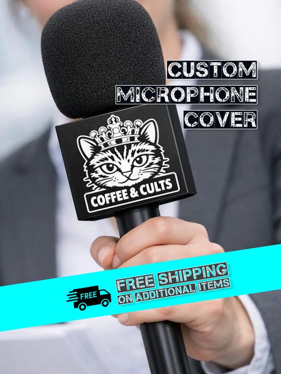 RODE Interview GO compatible Custom Microphone Cover | Personalized Logo Mount Streamer Podcaster Accessory