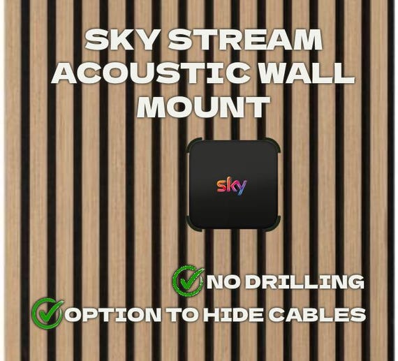 Sky Stream Acoustic WallPanel Mount - No Drilling with hidden cable options by 3DandFUN