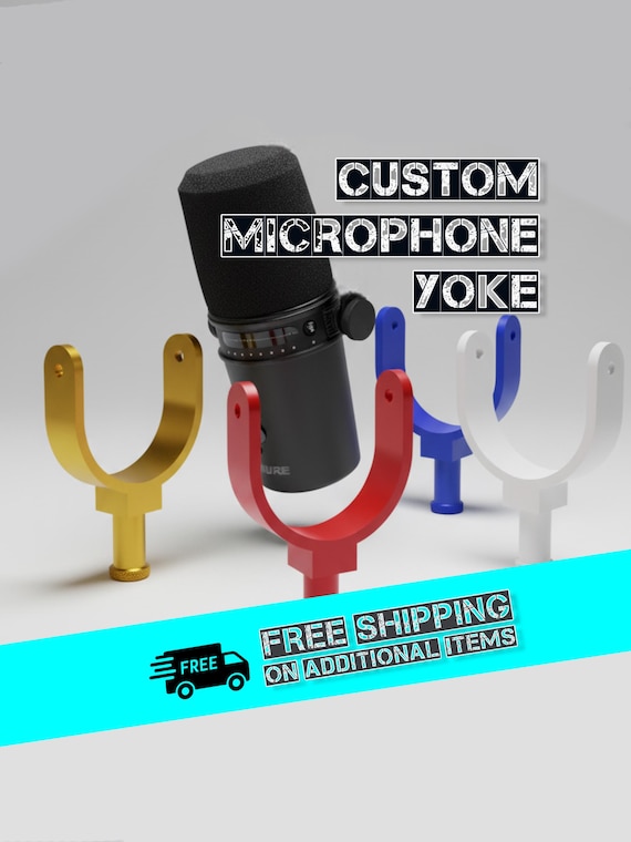 Custom Microphone Yoke replacement compatible with MV7 for Streamers and Podcast