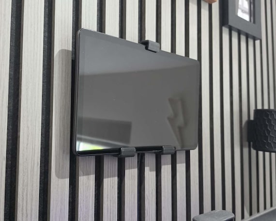 Tablet Holder for Acoustic wall Panel - No Drilling - Compatible with Apple iPad Honor Samsung Fire Lenovo Galaxy Android