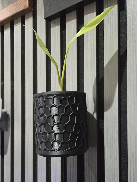 Acoustic wall panel Honeycomb plant pot holder - no drilling by 3DandFUN