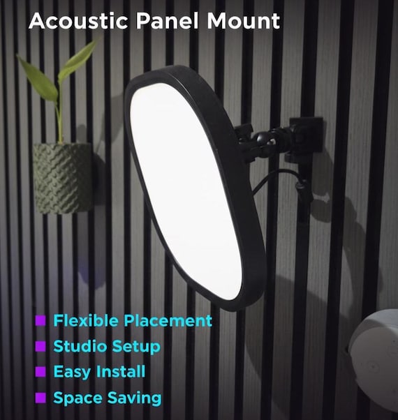 Acoustic wall panel Mount brackets compatible with Elgato Keylight Air