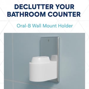 Oral B compatible othbrush Charger Wall Mount | Cable Tidy | UK Bathroom | White Grey Black