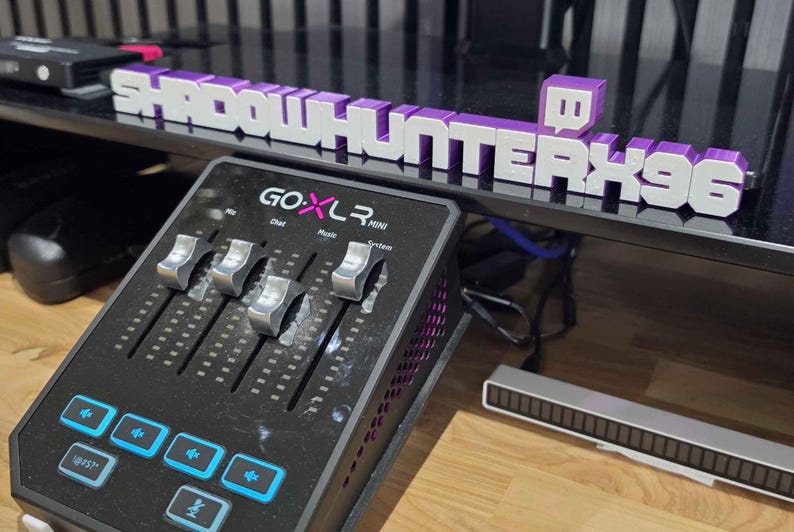 Custom 3D Twitch Name Plate Desk Stand for Streamers Gaming Setups ...