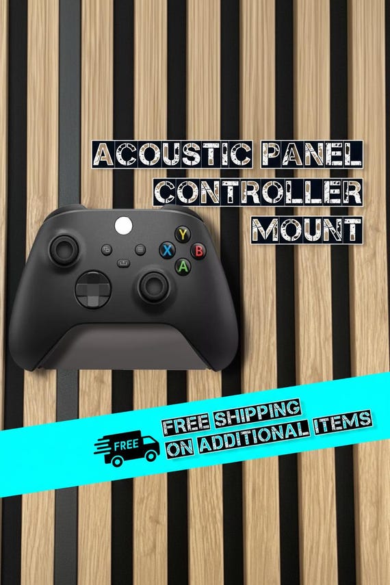 Acoustic wall Panel controller mount compatible with Xbox Playstation 4 and 5