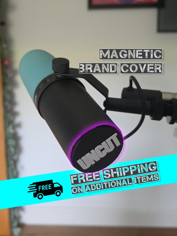Custom Logo Magnetic Mic Base Cap Personalised Microphone Base Cover Compatible with SM7B