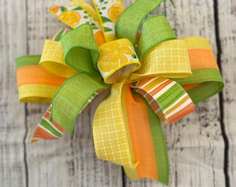 Lemonade Wired Ribbon Bow: Cheery Spring-Summer Decor