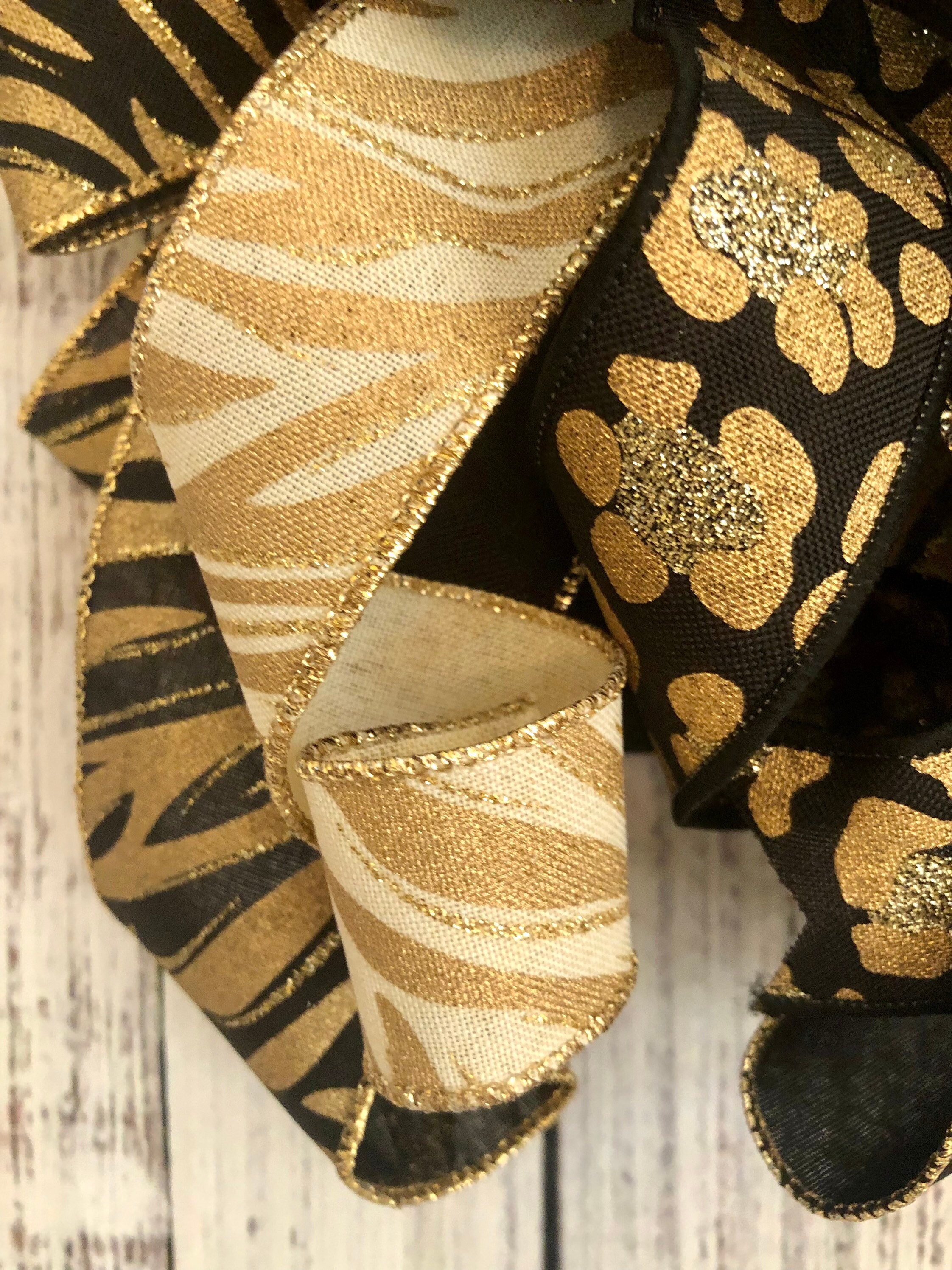 Dramatic Leopard Bow for wreaths or decorating, Animal Print Bow, - Etsy.de