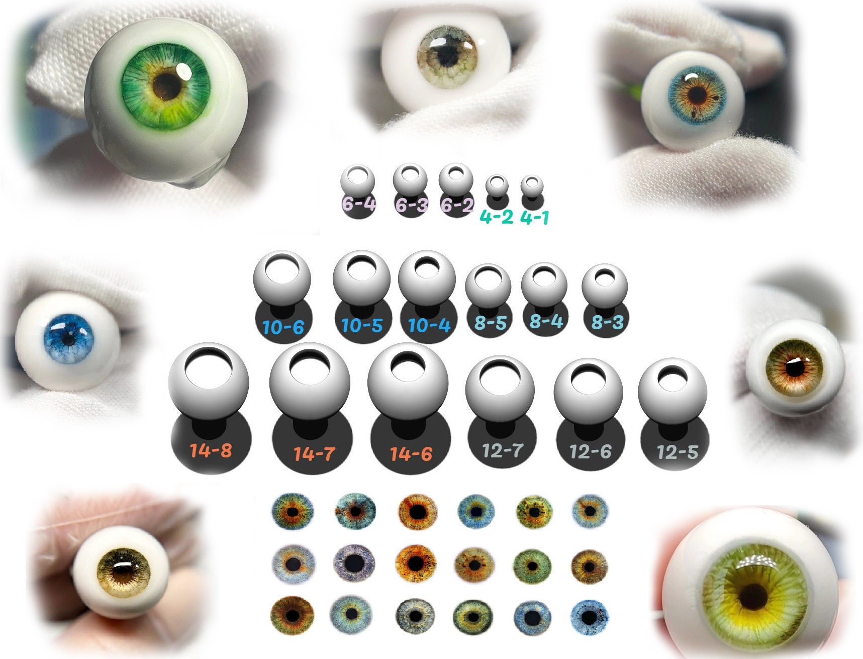 1 Decorative Eyeballs Sold in Pairs 