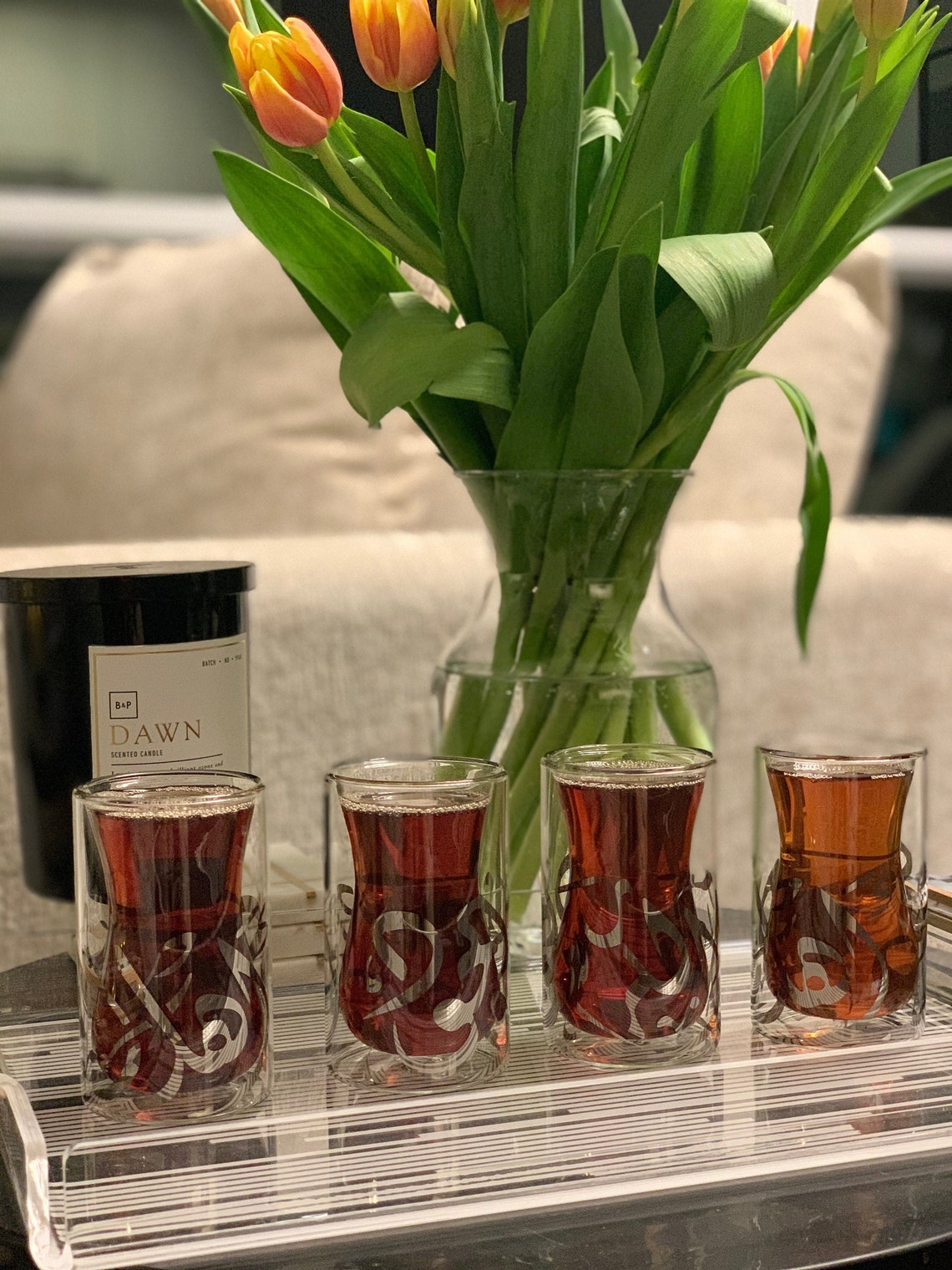 Double Wall Cup Turkish Tea Cup Istikan Arabic Tea Glass Etsy