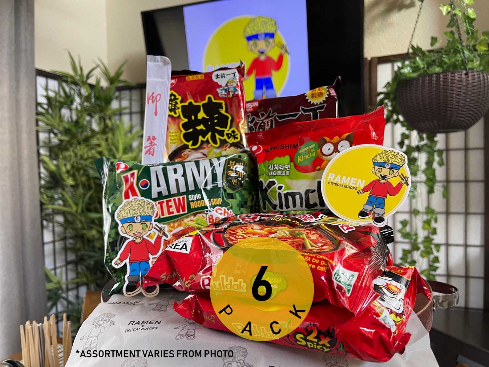 Assortment of Six 6 Ramen Noodles Ramen Noodles Gift Box Etsy