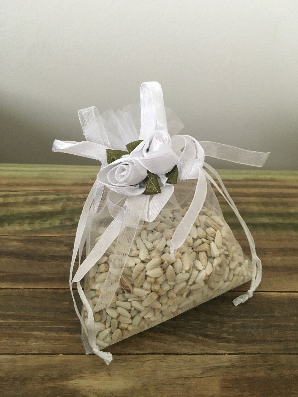 100 Wedding Favor Bird Seed Bags white organza bag with Etsy
