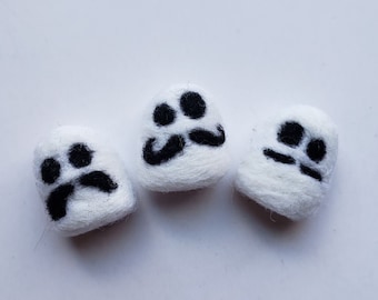 Adopt a Ghost with Mustache, Cute Spooky Gift Idea, Silly Funny Weird Gag Gift, Gothic Home Decor, Gift idea for kids, Father's Day Gift