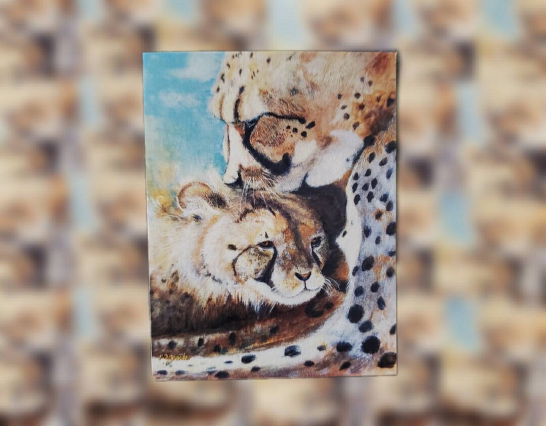 Baby and Mom Cheetah Sticker, Cheetah Sticker, Wildlife Sticker, Kruger ...