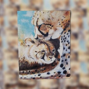 Baby und Mutter Gepard Aufkleber, Gepard Aufkleber, Tier Aufkleber, Krüger Park, Gepard Kunst, Geschenk Korb Stuffer, Geschenke für sie, 2.3 x 3 "