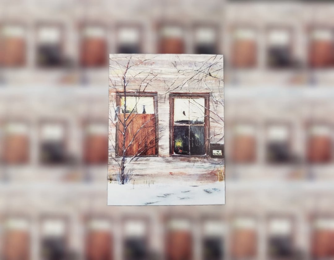 Abandoned House Windows Sticker, Window Sticker, Art Sticker, Abandoned ...