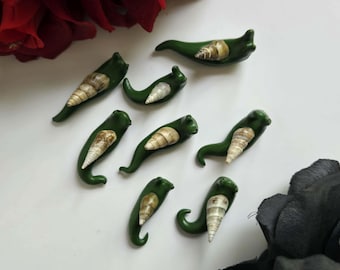 Tiny Polymer Clay Snail Figurine with Real Shell: Cottagecore Decor for Fairy Garden