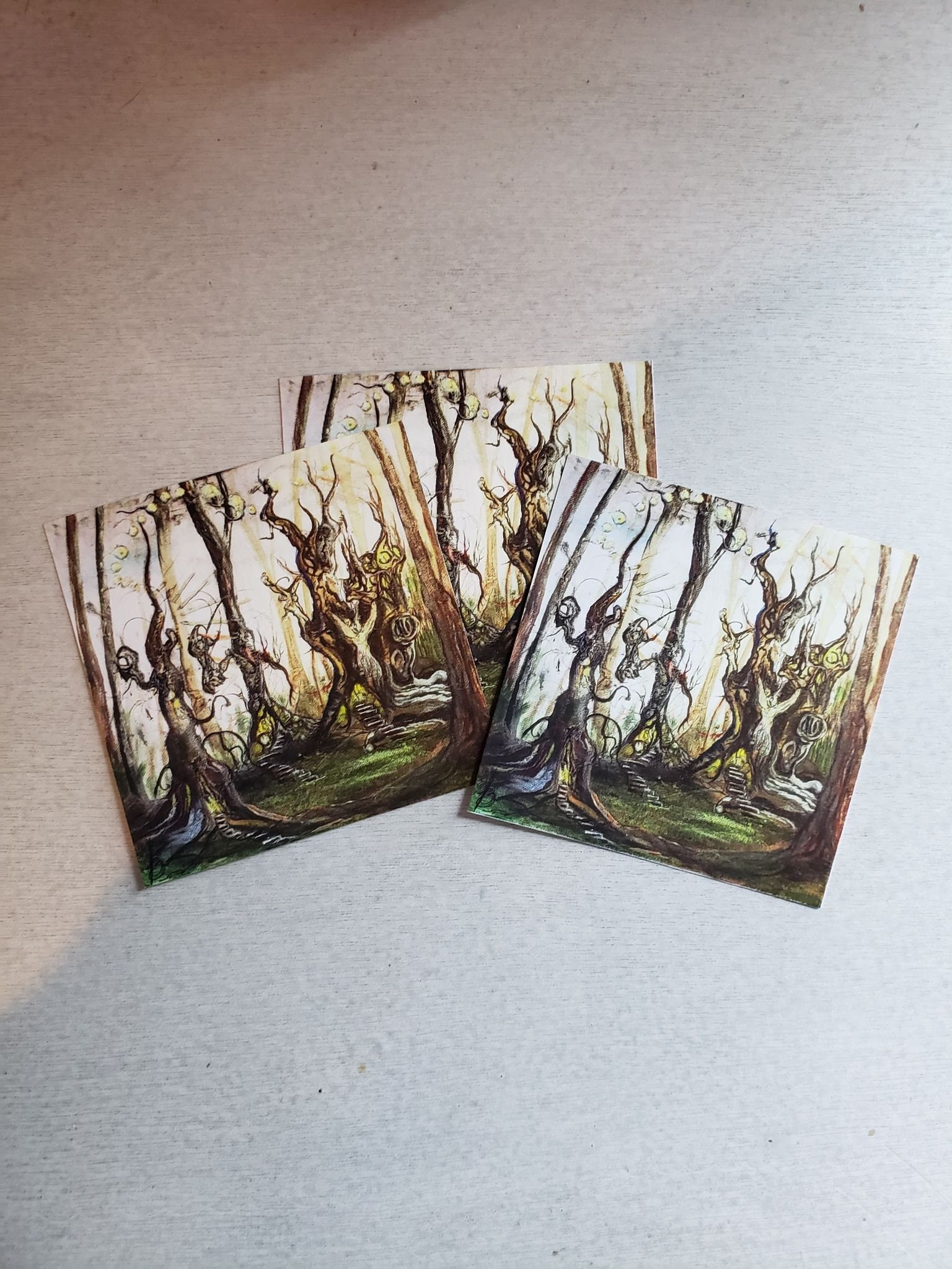 Devious Tree Sticker Creepy Fantasy Trees Sticker, Gnome Home, Fairy Tree, Elf Tree Home ...