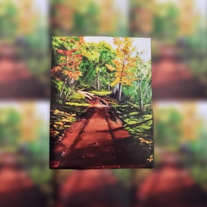 Adirondacks herfst bos sticker, herfst sticker, landschap sticker, cadeaumand stuffer, buitenkunst, herfst boom sticker, wandelen sticker