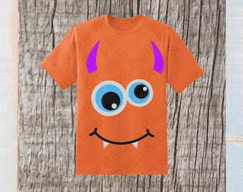 Cara de monstruo tonto SVG - Camisa de Halloween - Disfraz de monstruo - Camisa clipart de otoño - Taza - archivo cortado para cricut - Diseño de otoño - letrero de madera