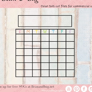 Classroom calendar SVG - Back to school - Classroom deor - Calendar printable template PNG - Print then cut - Daycare calendar clipart