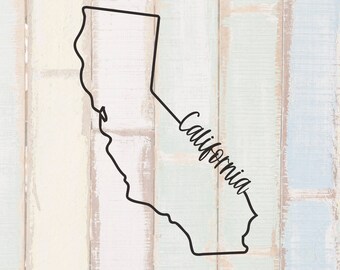 California SVG - Arte de estado- signo de madera svg - CA svg - Contorno de California - Decoración del hogar - Arte de pared svg -dxf - eps
