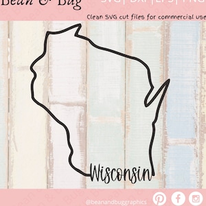 Wisconsin SVG - State art- wood sign svg - WI svg - Wisconsin outline - Home decor - Wall art svg -dxf - eps