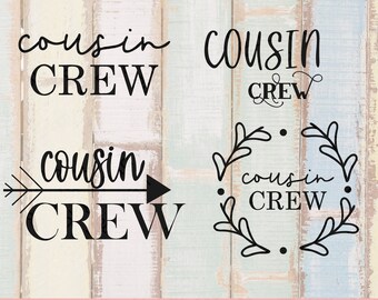 Cousin Crew Bundle SVG - Camisa navideña para niños - SVG para mamás - Archivo de corte para niños - Imágenes prediseñadas de primos - Corona - Bolsa de vacaciones - taza png