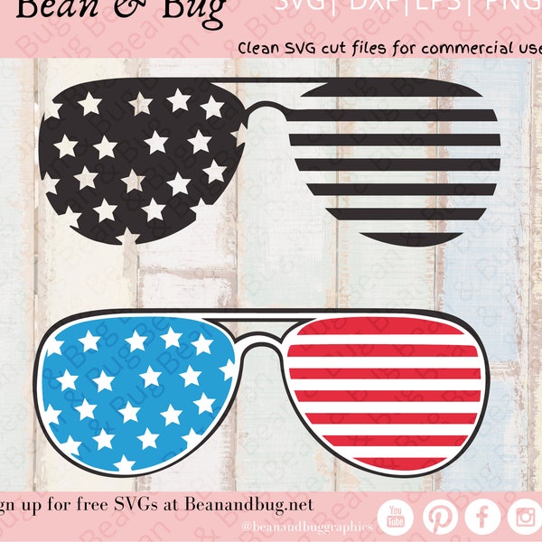 American Flag Aviators Svg - Etsy