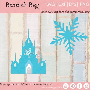 Ice Castle SVG - Winter SVG - Party banner decor - centerpiece - cut file for cricut - kids clip arat dxf - eps - png