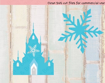Ice Castle SVG - Winter SVG - Decoración de banner de fiesta - centro de mesa - archivo cortado para cricut - kids clip arat dxf - eps - png