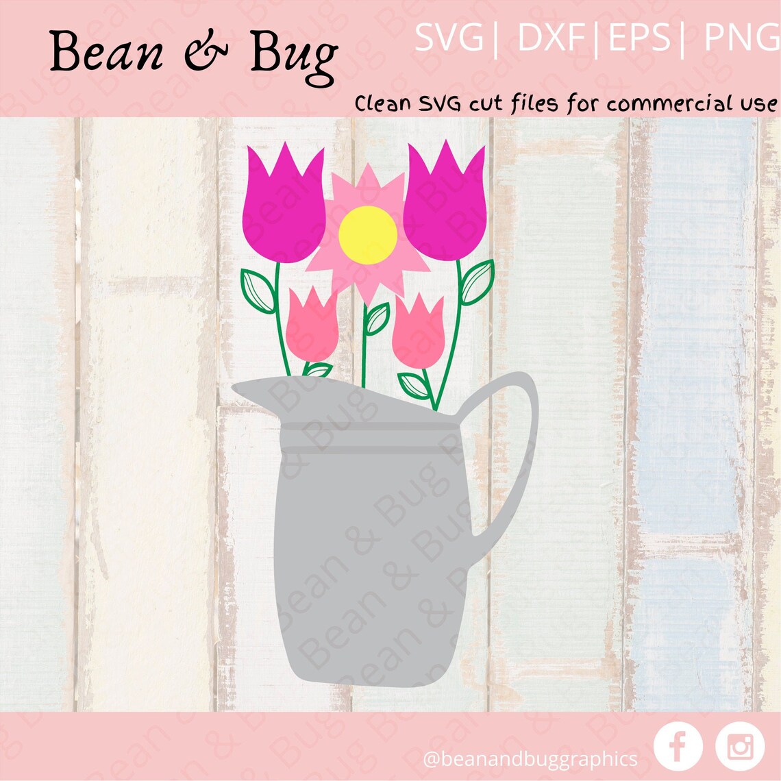 Flower SVG Flower Vase SVG Flower Vase Pitcher SVG Black Flower Vase Flower Vase Flower Pot