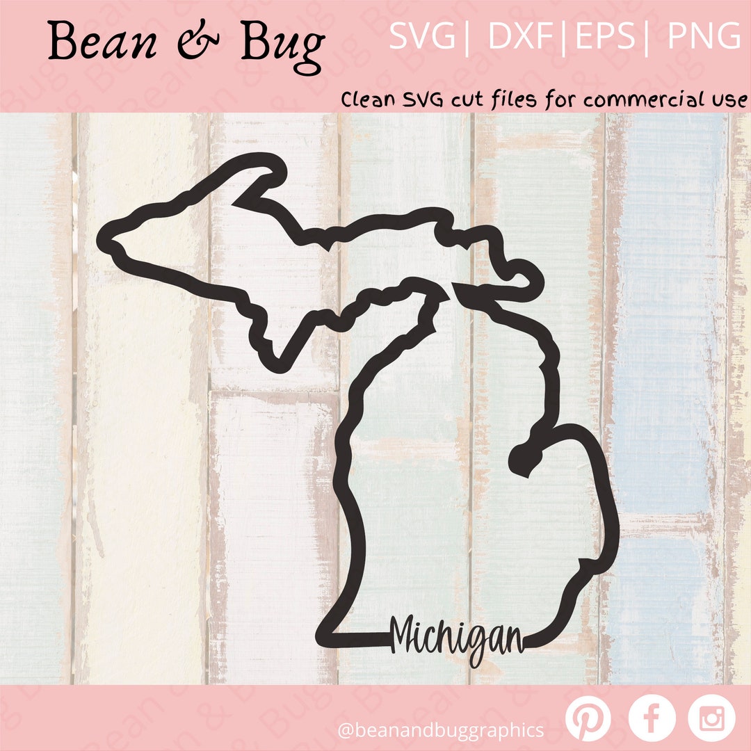 Michigan SVG - State Art- Wood Sign Svg - MI Svg - Michigan Outline ...