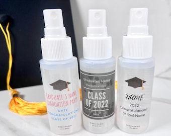 Bulk Graduation Party Favors | All Natural Bug Spray Bottle Favors | Graduation Parties |  High School Graduation | College Graduation